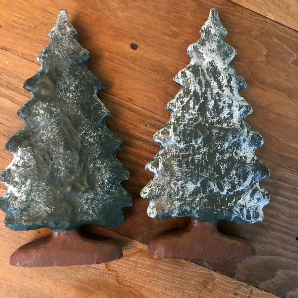 Farmhouse style mini Christmas trees